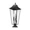 Z-Lite Gannon 5 Light Outdoor Pier Mounted Fixture, 16in. W x 41.25in. H, Black 5008PHXXLS-SQPM-BK - alternate 7